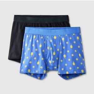 Goodfellow & Co Mens XL Boxer Briefs 2-Pack - Pickleball & Solid Design Soft Str